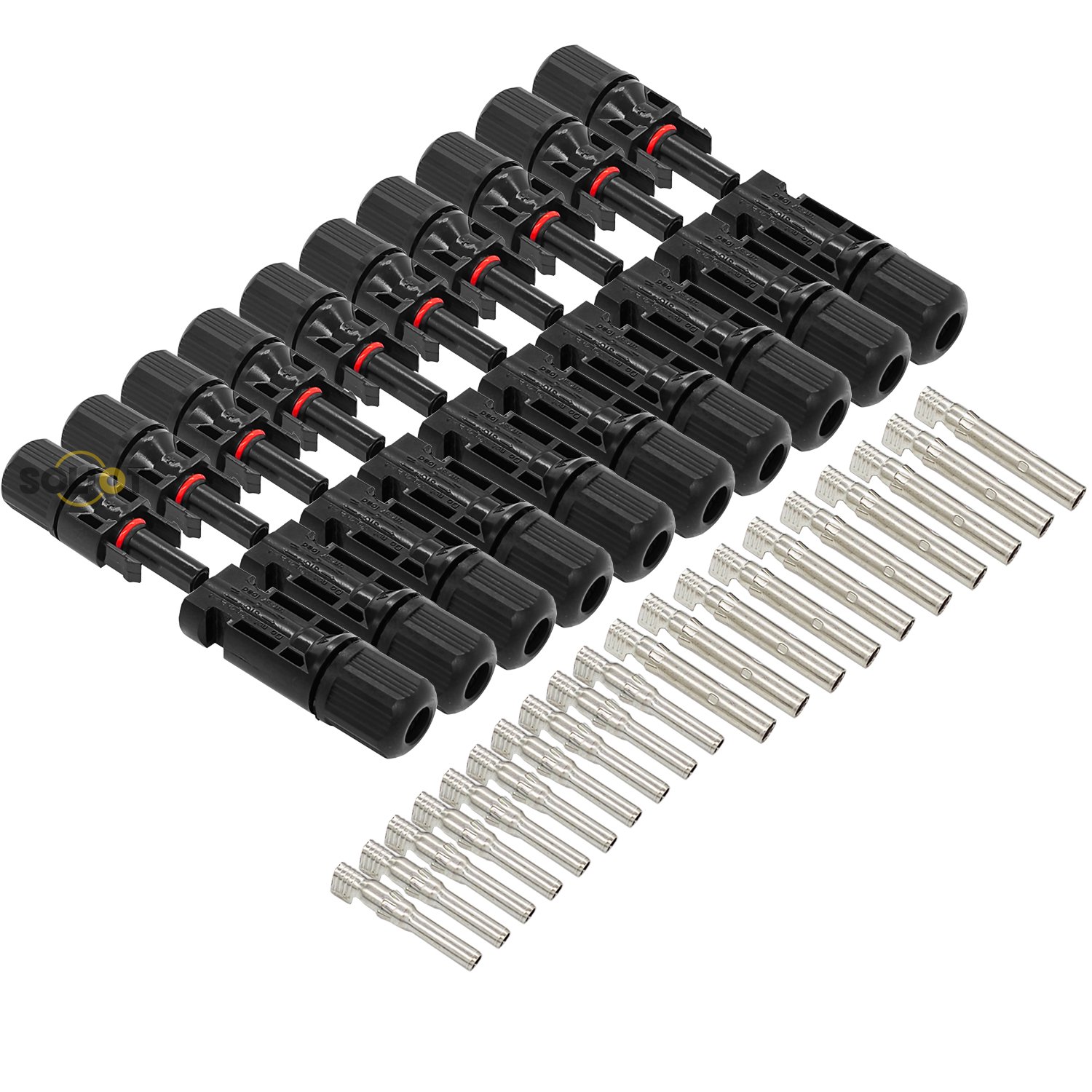 Soliot - 10 Pares Conector Mc4 Macho Hembra