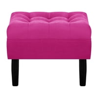 Bodevir - Pouf Wood 1C Felpa 00 Fucsia