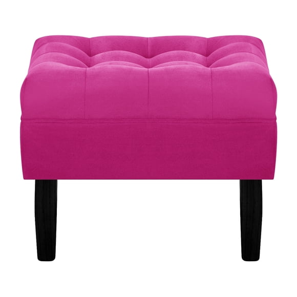 Pouf Wood 1c Felpa 00 Fucsia