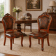 thumbnail image 3 of Pack x2 Sillas clasica de comedor madera roble americano con asiento tapizado en ecocuero, 3 of 3