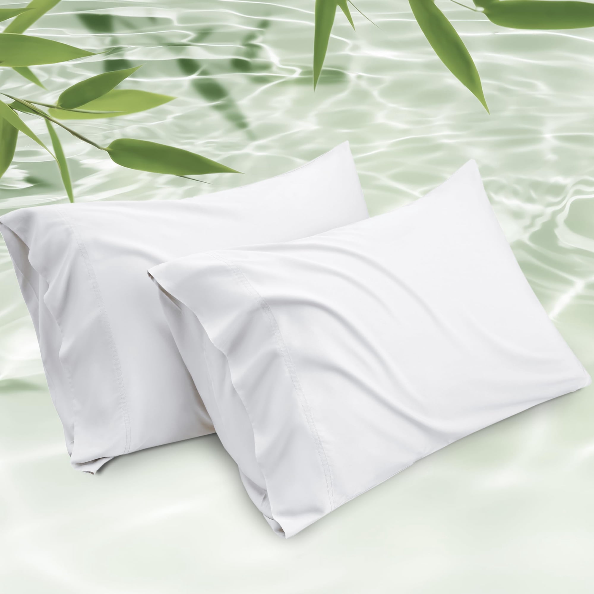 Juego De 2 Fundas De Almohada Bedsure Cooling Queen Size, Color Blanco