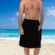 thumbnail image 2 of Toalla de baño suave y usable para hombre, toalla envolvente de forro polar coral, toalla envolvente ajustable para hombre., 2 of 5