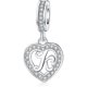 thumbnail image 1 of Dije Letra R Plata 925 Corazón Compatible Pulsera Europea, 1 of 3