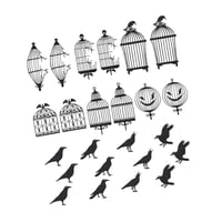 Bothyi - 24 Decoraciones De Cuervo Negro Hechas A Mano Para Fiesta De Halloween Con Temática Gótica