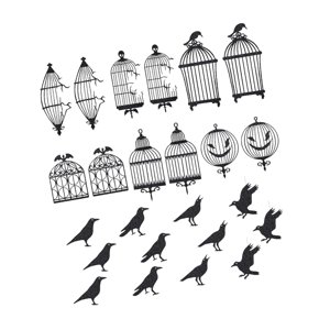 Bothyi - 24 Decoraciones De Cuervo Negro Hechas A Mano Para Fiesta De Halloween Con Temática Gótica