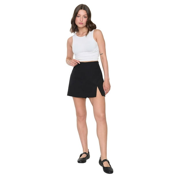 Skort Mujer Sastrero Negro Corona