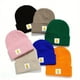thumbnail image 2 of Classic Label Patch Beanie Unisex Candy Color Knit Hat Elastic Lightweight Couple Skull Cap For Women & Men, 2 of 4