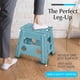 thumbnail image 2 of Taburete plegable Handy Laundry, ligero, 33 cm, color verde azulado, 2 of 8