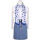 thumbnail image 2 of INSPIRE CHIC Bufanda Vintage Floral para Mujer, Pañuelo Ligero de Seda para Protección Solar, Envoltura para la Cabeza, Bandanas para Verano, Talla Única Azul Marino, 2 of 6