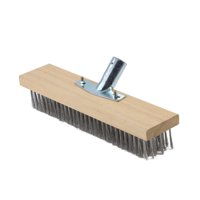 Ioensy - Cepillo De Alambre Con Mango Para Limpieza De Superficies Metálicas, Cepillos Para Arañazos, Escoba De Alambre Para Barbacoa, 30Cm Con Adaptador