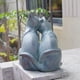 thumbnail image 2 of Estatua De Jardín Newman House Studio Pareja De Gatos De Poliresina, 2 of 8