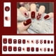 thumbnail image 2 of 24 Pcs Removable Fake Nail Sweetness Clear Checkered Heart Nail Patched,Full Cover Acrylic False Nails For Women And Girls, 2 of 2