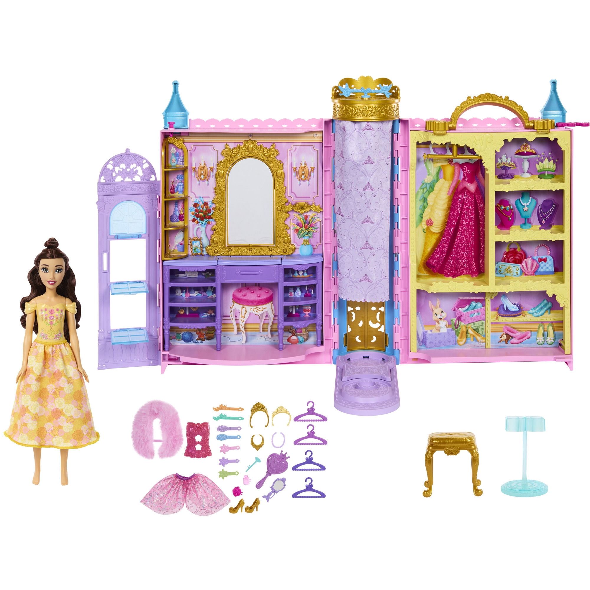 Disney Princesa - Set De Juego Closet Mágico Con Muñeca Bella