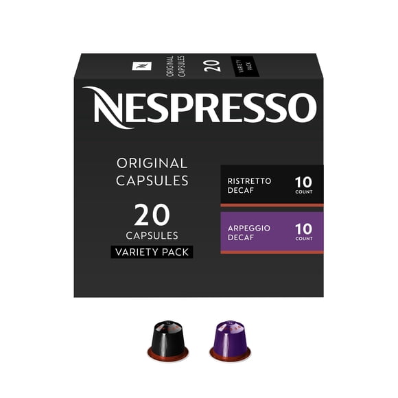 Cápsulas Nespresso Original Descafeinado Tostado Oscuro Paquete de 20