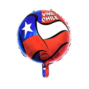 Genérico - Globo Metalizado 45 Cm Bandera De Chile Fiestas Patrias