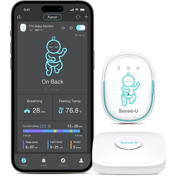 Monitor Beba SenseU Pro Largo Alcance Respiracian Temperatura