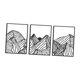 thumbnail image 5 of 3 Piezas De Pintura Decorativa De Pared De Metal Con Diseño De Montaña Para Oficina, Interior, Granja, Color Negro, 5 of 5