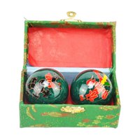 Ioensy - Bolas Baoding Portátiles Con Caja De Almacenamiento Duraderas Para Niños Padres Mayores Verde