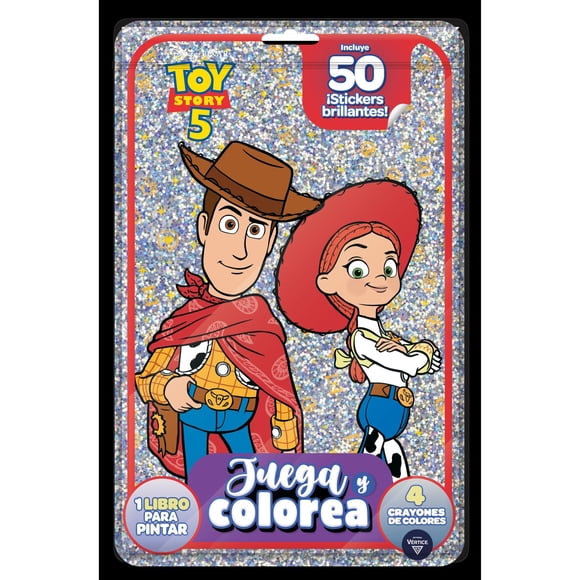 Libro para pintar con crayones y stickers, juega y colorea Toy Story 5