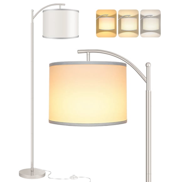Lámpara de pie ROTTOGOON LED de 3 colores plateada