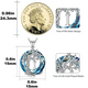 thumbnail image 2 of Collar HESHPAWS Tree of Life con Inicial A-Z Azul, 2 of 3