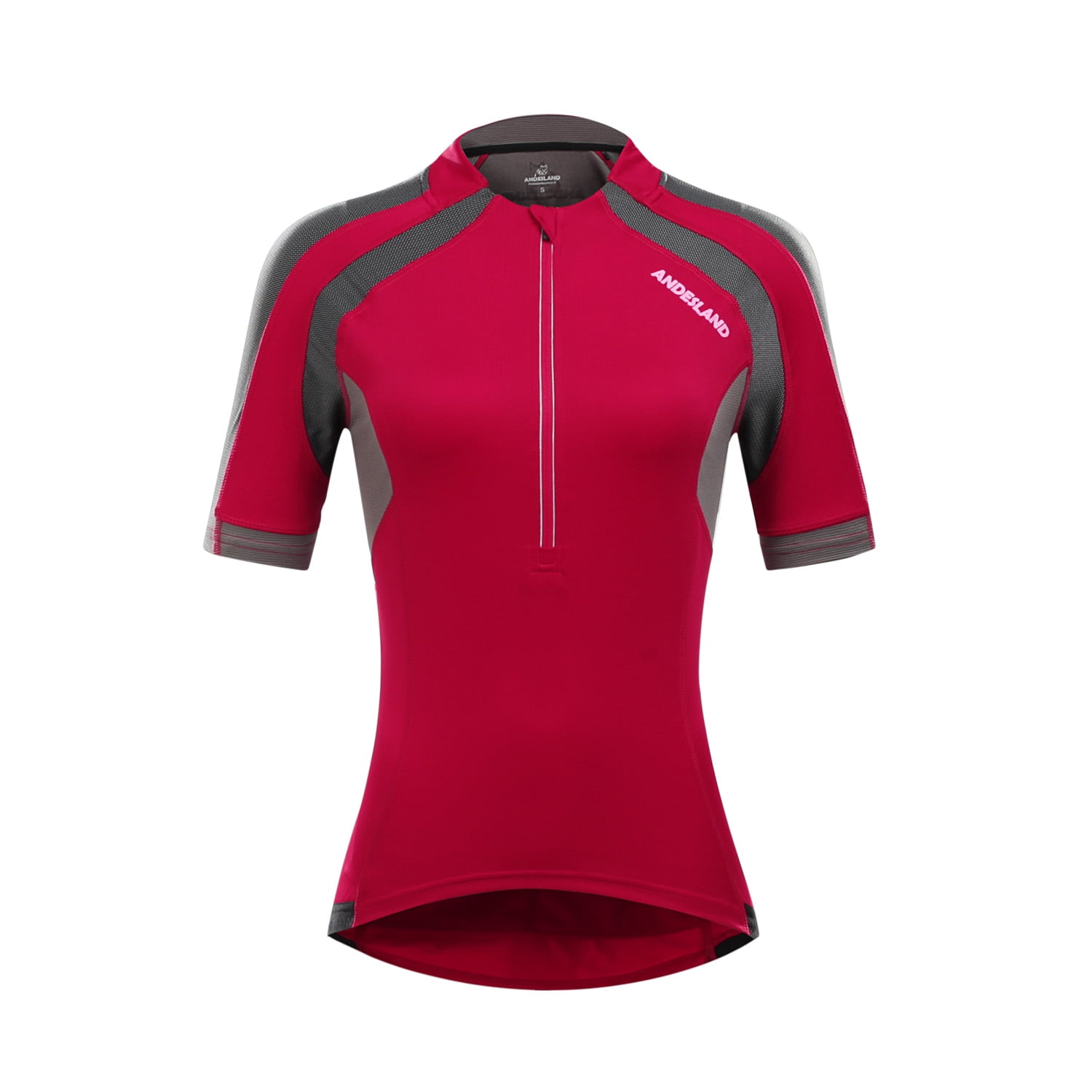 Andesland - Polera Tricota Lisa Manga Corta Medio Cierre Mujer