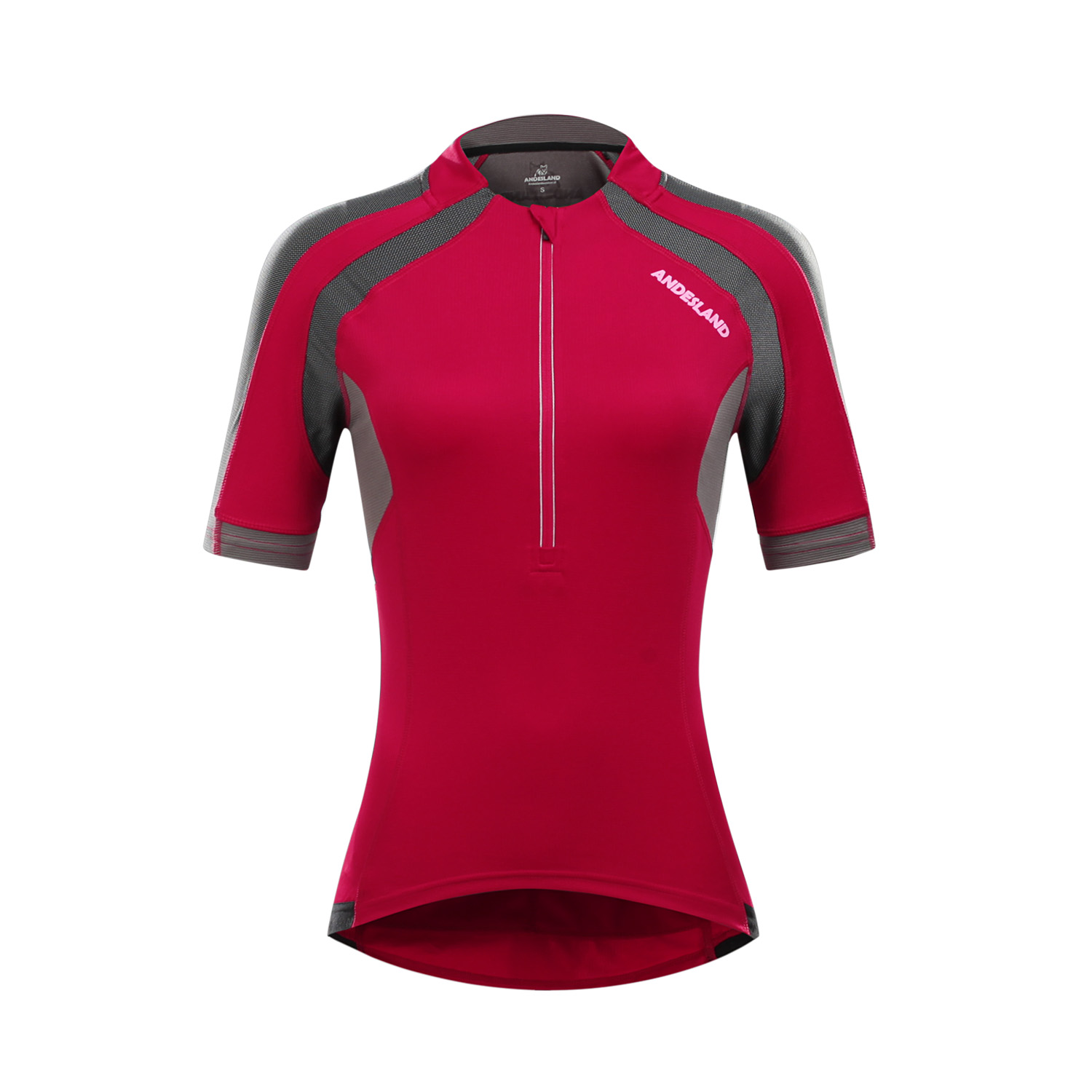 Andesland - Polera Tricota Lisa Manga Corta Medio Cierre Mujer