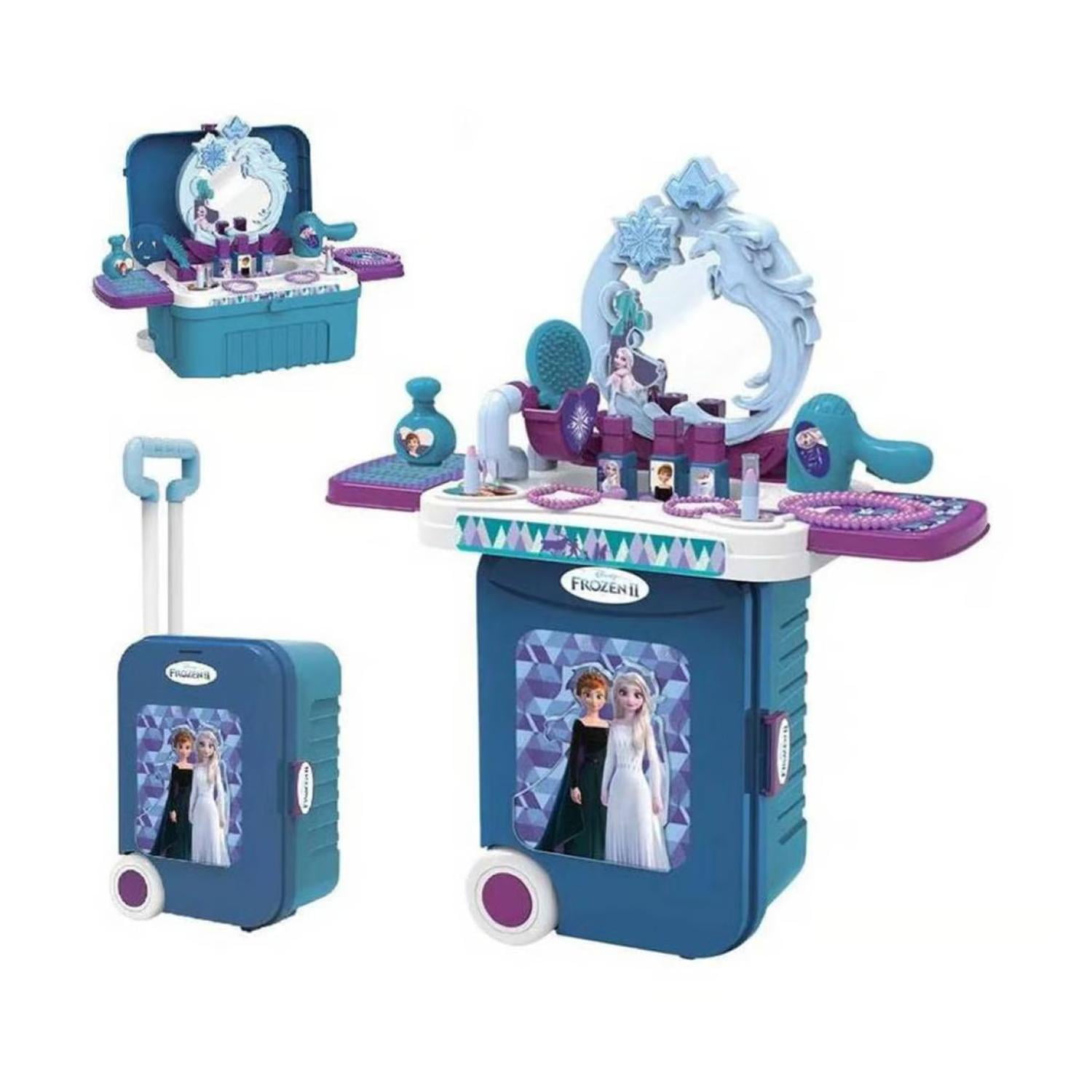 Genérico - Juguete Set Maleta Tocador 14 Piezas 3 En 1 Morado Frozen Ii