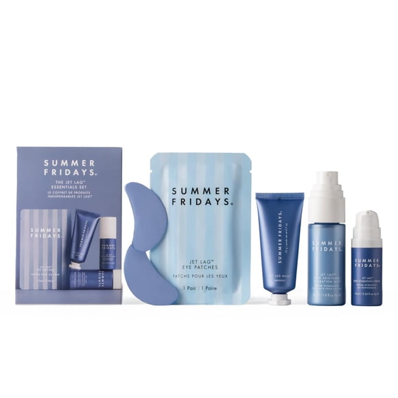 Summer Fridays Jet Lag™ Essentials - Mini conjunto de cuidado de la piel hidratante con mascarilla Jet Lag™