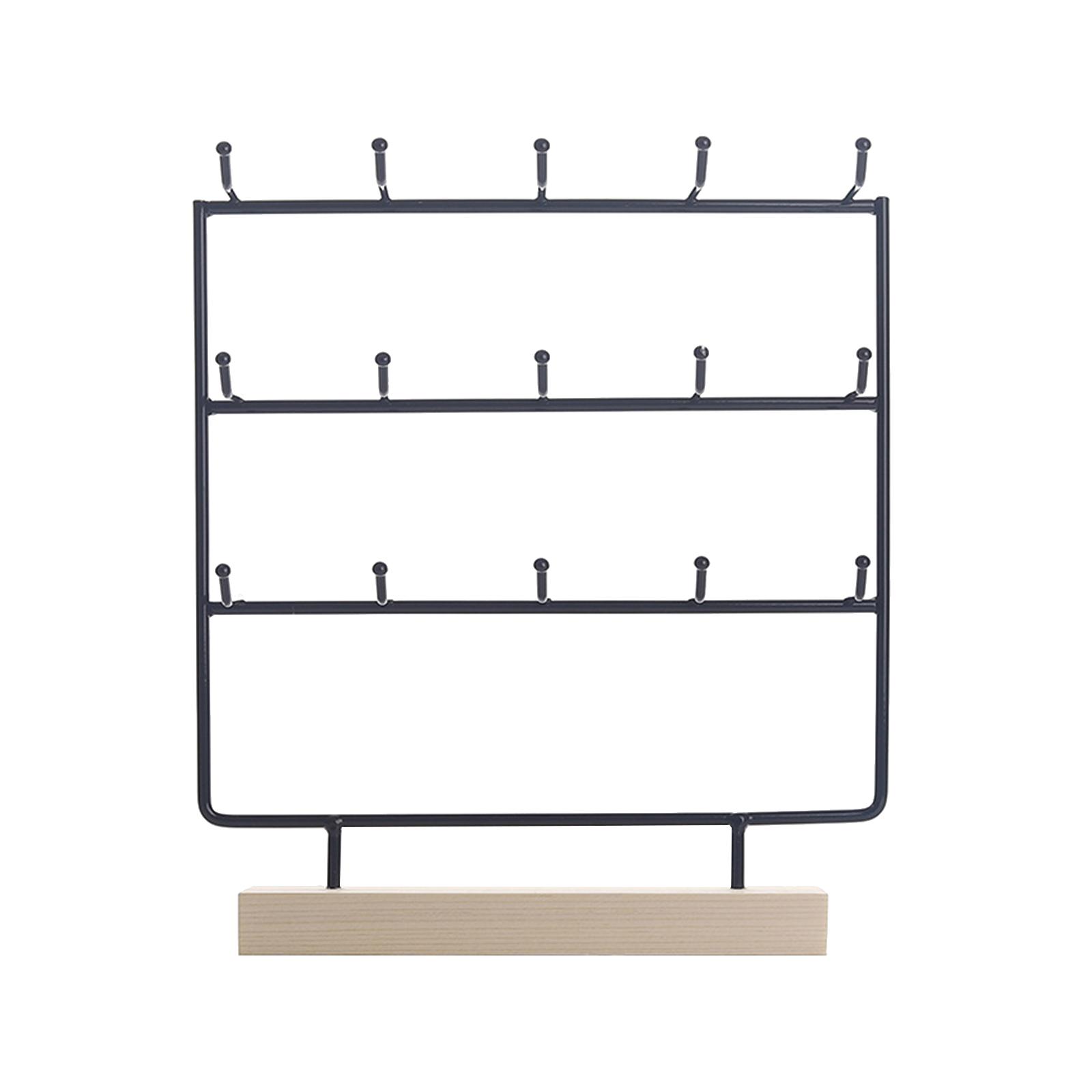 Magideal - Titular De La Joyería Soporte De Exhibición De La Joyería Pendiente Titular De La Exhibición De La Tarjeta Organizador De La Joyería Para Las Tarjetas Negro