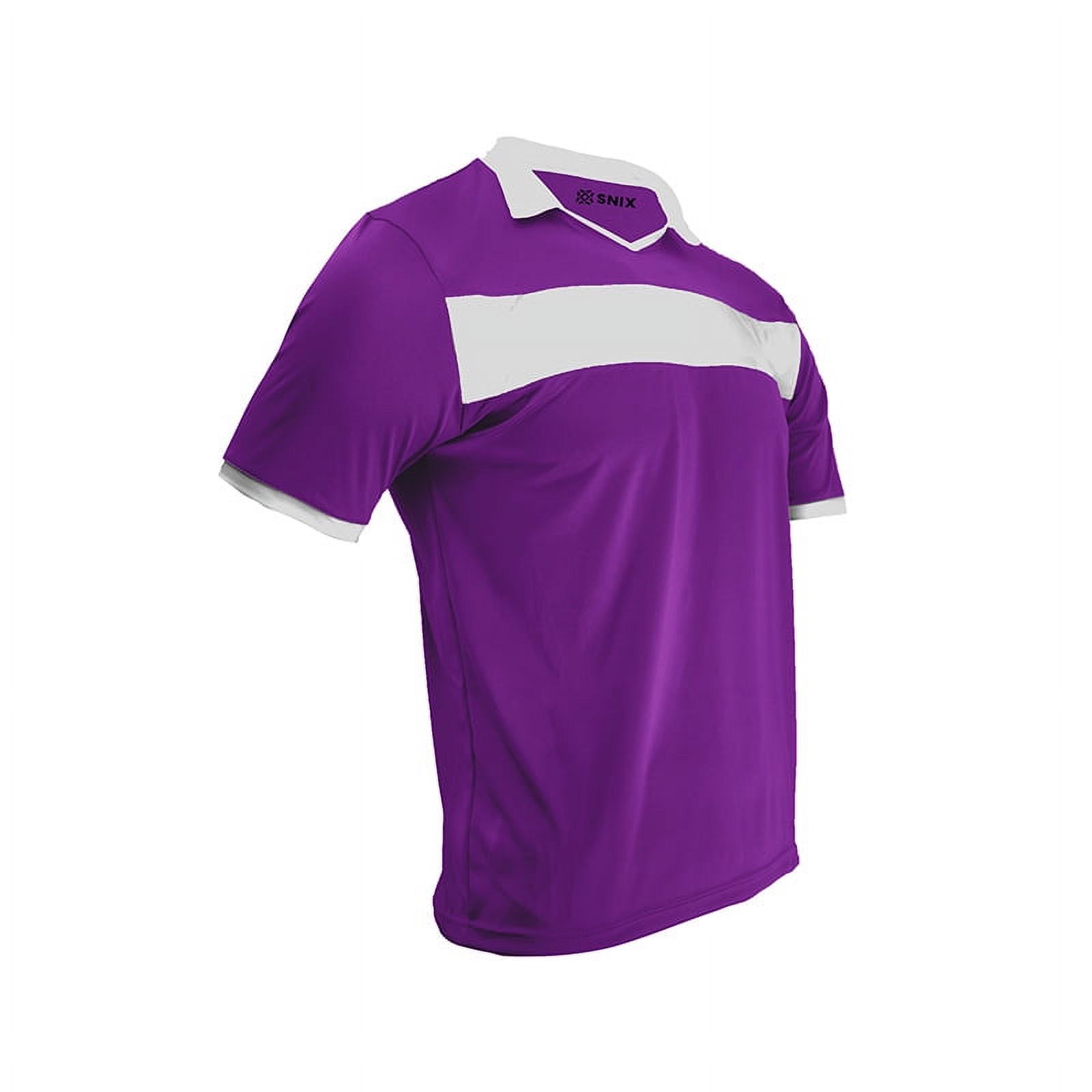 Snix - Polera De Futbol Infantil Zid Morada Franja Blanca Talla 8
