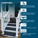 thumbnail image 3 of Soportes para barandal de escalera de vinilo Weatherables, juego superior e inferior, 3 of 8