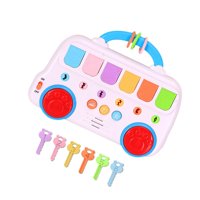 Magideal - Juguete De Autobús Animal Clave Con Música Y Luz, Causa Y Efecto Educación De Juguetes Toy Musical Juguete Sensorial Para Bebés Para Niños De 0-3 Años Mango Azul