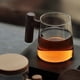 thumbnail image 5 of Taza de té de vidrio con infusor y tapa, taza de té, taza de café de vidrio con mango de madera, taza de café de boca ancha, taza de gran capacidad, 5 of 5