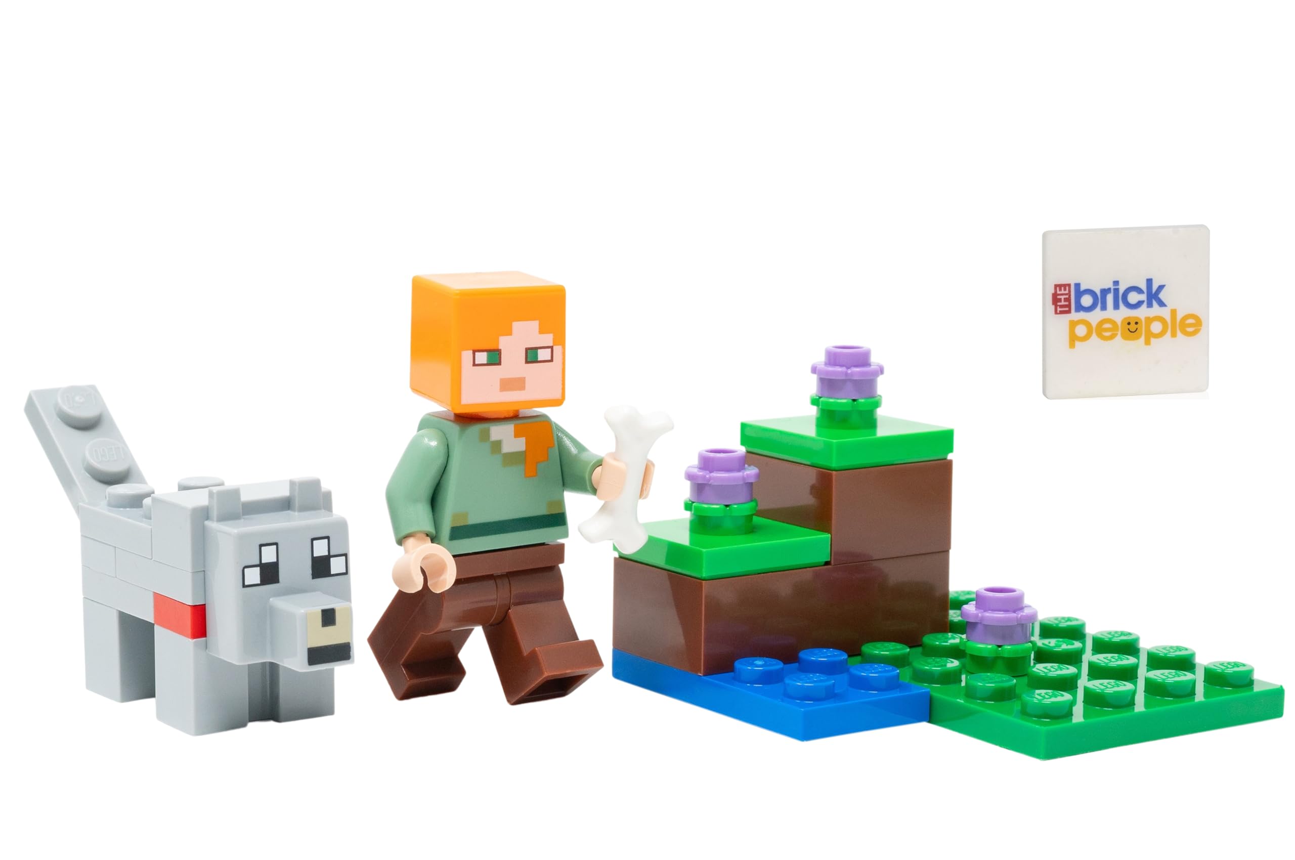 Miniset Lego Minecraft Minifigura Alex Con Lobo