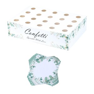Magideal - Conos De Confeti Y Caja De Soporte, Bandeja Decorativa, Pétalos De Flores Secas, Conos De Confeti, Caja De Conos De Papel Para El Día De San Valentín 20 Hoyos Verde