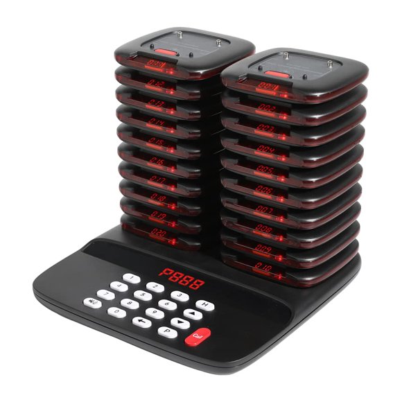 Sistema de Paginación AGJ Inalámbrico 20 Paginadores con Vibración y Destello