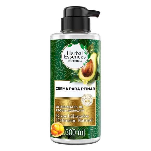 Crema para Peinar Herbal Essences Rizos Nutre E Hidrata Pequi & Aguacate, 300 ml