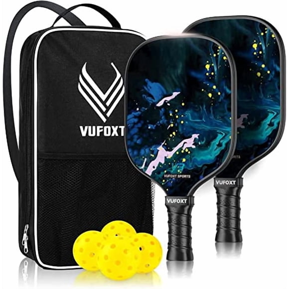 Set de palas de pickleball VUFOXT Fiberglass Honeycomb Core