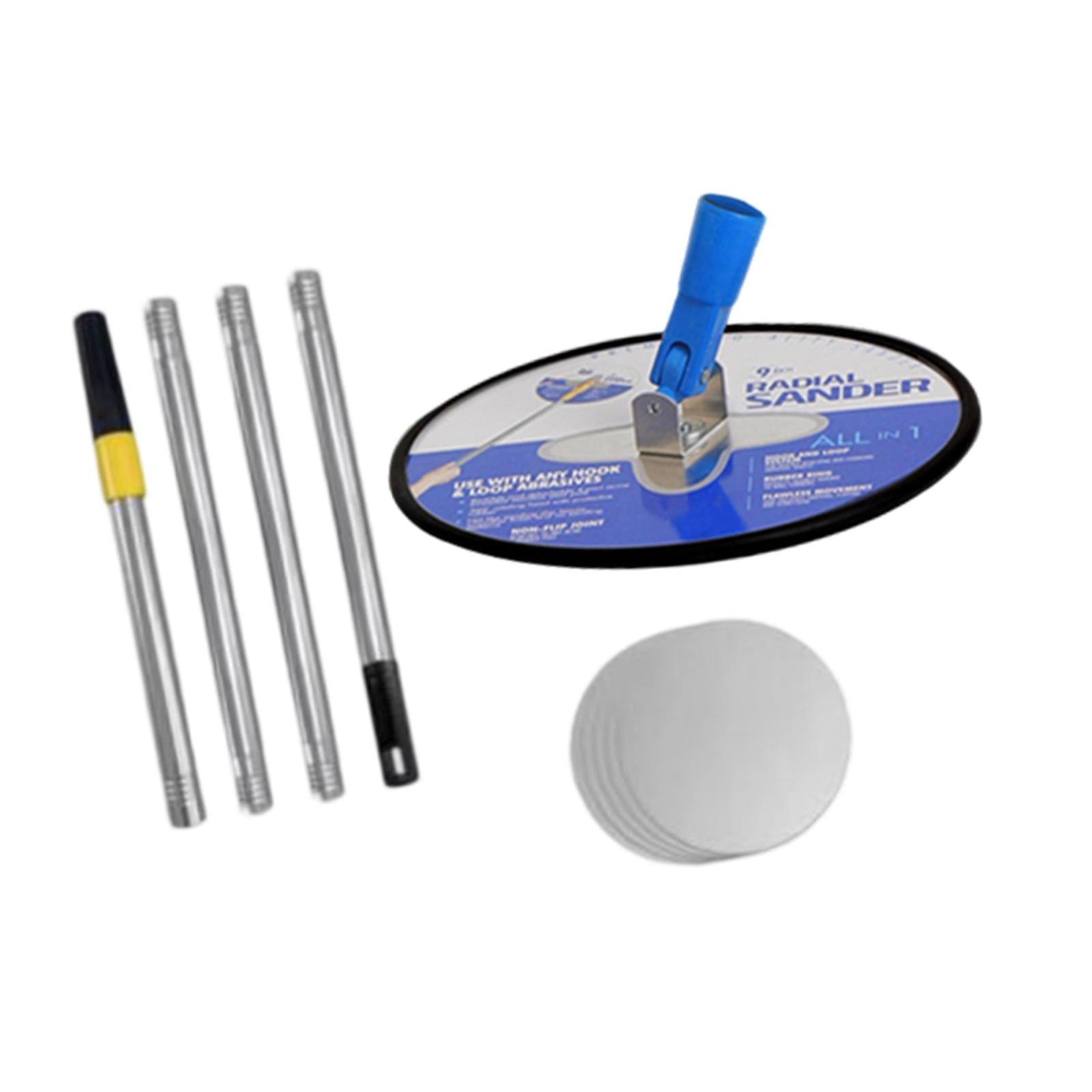 Magideal - Lijadora De Pértiga Para Paneles De Yeso, Herramienta De Lijado Y Pulido Para Paneles De Yeso, Rotativa De 360 Grados, Radial De 9 Pulgadas, Lijador