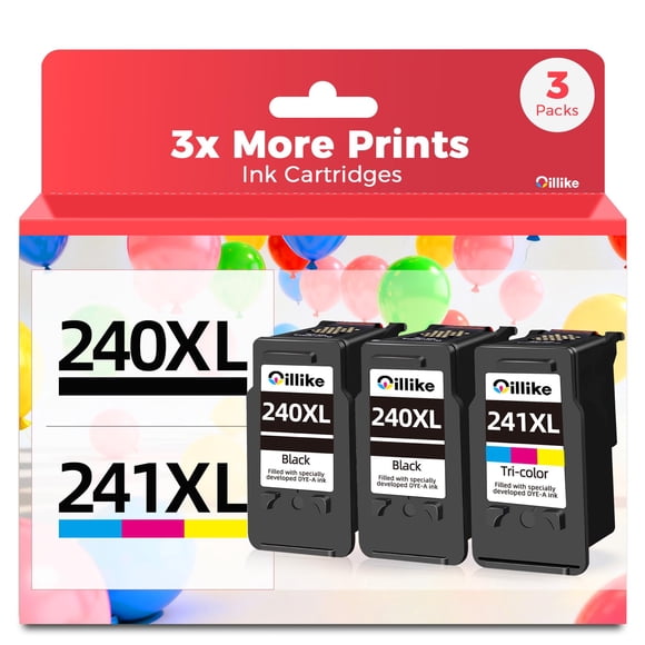 Cartuchos de tinta Oillike 240XL 241XL, paquete de 3 para Canon