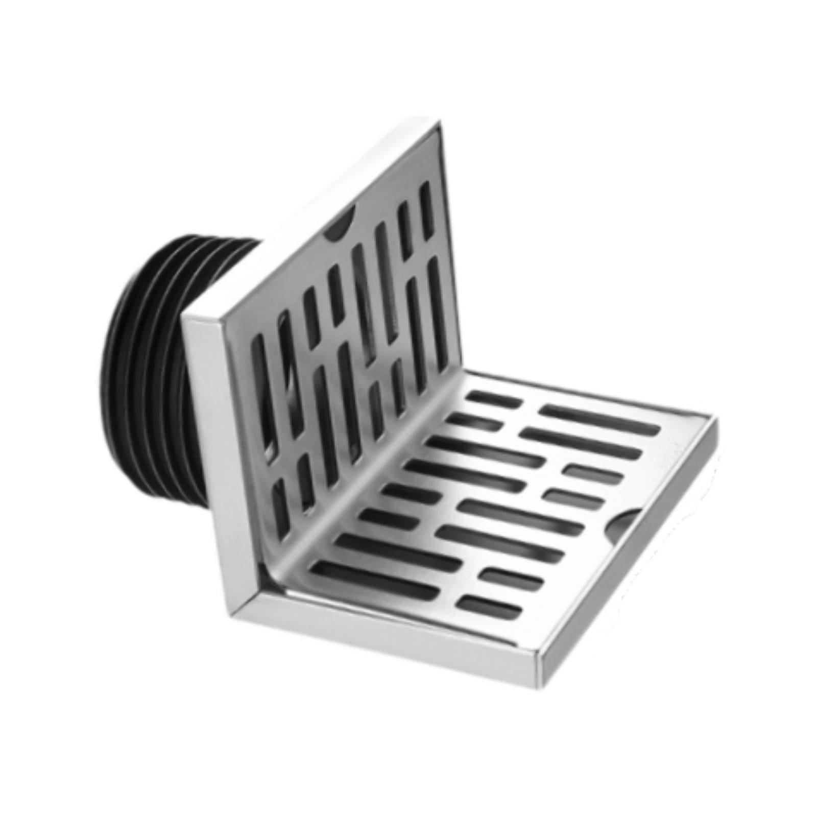 Magideal - Drenaje De Suelo Lateral De Pared, Drenaje Lateral, Ahorro De Espacio, Drenaje Horizontal De 90 Grados Para Tubería De Pvc Para Balcón, Baño Y Cocina. Para Tubería De 75 Mm