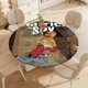 thumbnail image 4 of Harriet La Espía theme Fitted Round Tablecloths Elastic Edged Table Covers Waterproof Table Cloth For Kitchen Holiday Party Tables Decor 120cm, 4 of 6