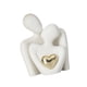 thumbnail image 3 of Mini estatua de pareja escultura abstracta decoración del hogar escultura de pareja de cerámica para el día de San Valentín sala de estar cumpleaños a Blanco, 3 of 5