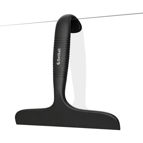 SetSail Shower Squeegee for Glass Doors, One-Piece All-Silicone