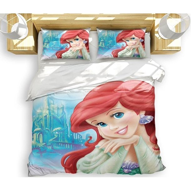 Princess Series Cartoon Duvet Cover Anime Soft Bedding Set 3D Print Comforter Cover Set