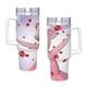 thumbnail image 4 of Angelina Ballerina Vaso aislado de acero inoxidable con asa, diseño temático, regalo para familia, amigos y fans; incluye pajita y encaja en el portavasos estándar, 40 oz, 4 of 6
