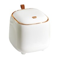 Magideal - Mini Cubo De Basura Tipo De Tapa Cubo De Almacenamiento Pequeño Cubo De Basura De Doble Capa Cubo De Basura Para Tocador Mesa De Baño Mesa De , Blanco