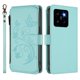 thumbnail image 2 of Funda Cartera Mariposa para [Xiaomi 14] con Soporte y Cremallera Verde menta, 2 of 6