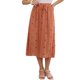 thumbnail image 1 of INSPIRE CHIC Falda Vintage de Lunares para Mujer, Falda Midi de Línea A Plisada Casual con Cintura Elástica S Naranja Quemado, 1 of 6